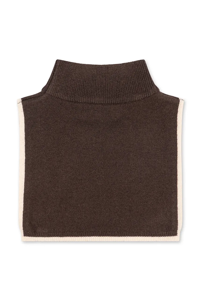 Konges Sløjd Cjevasti šal za djecu od vune COLLETTE NECKWARMER KS103461.9BY2 smeđa AW26