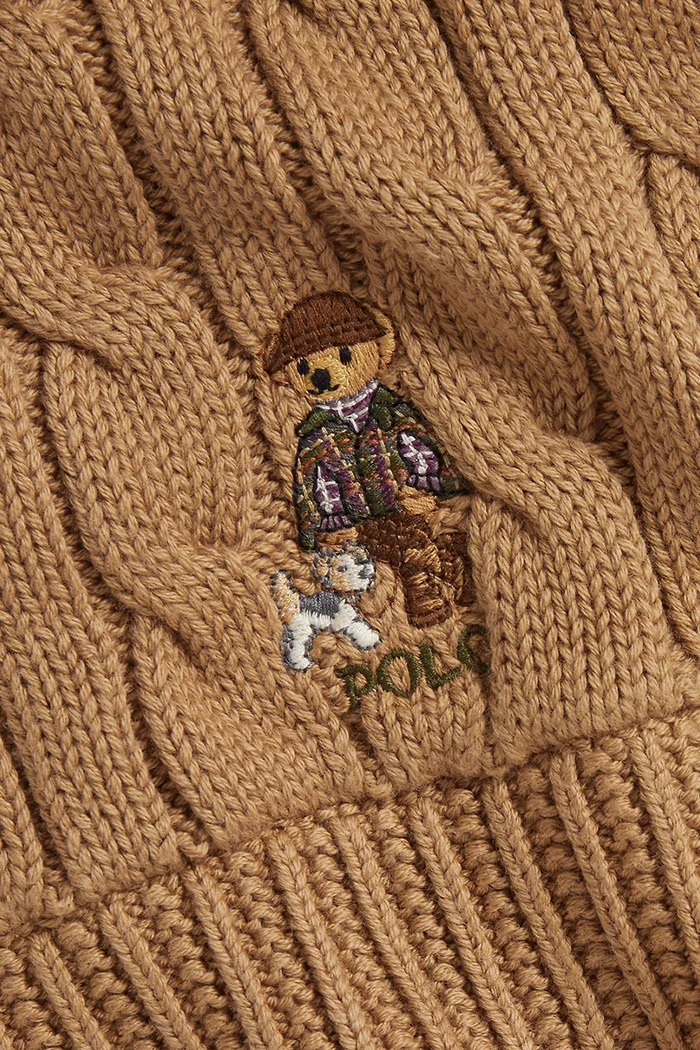 Polo Ralph Lauren κασκόλ παιδικό με βαμβάκι 313B26045001 καφέ AW26