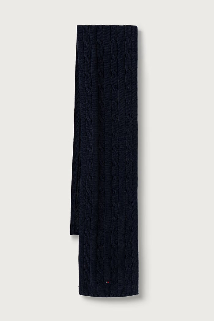 Tommy Hilfiger šála dětská bavlněná námořnická modř KA0KA00094.9BY2