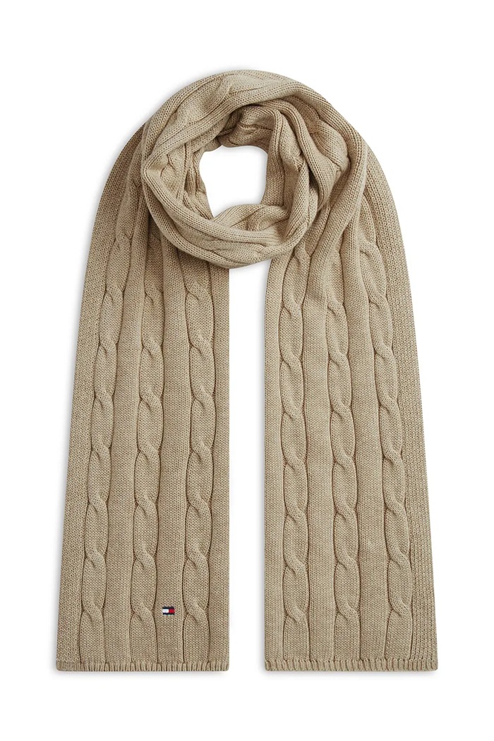 Tommy Hilfiger Szalik dziecięcy bawełniany beżowy KA0KA00094.9BY2