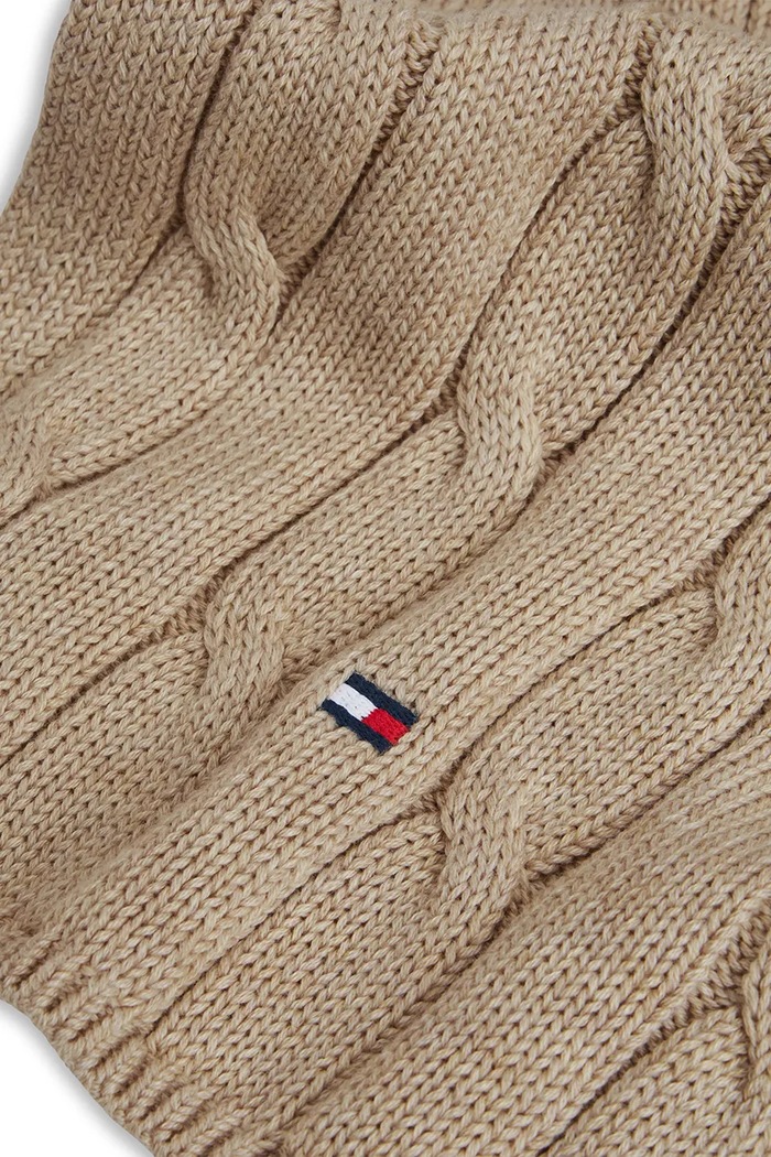 Chłopiec Tommy Hilfiger Szalik dziecięcy bawełniany KA0KA00094.9BY2 beżowy