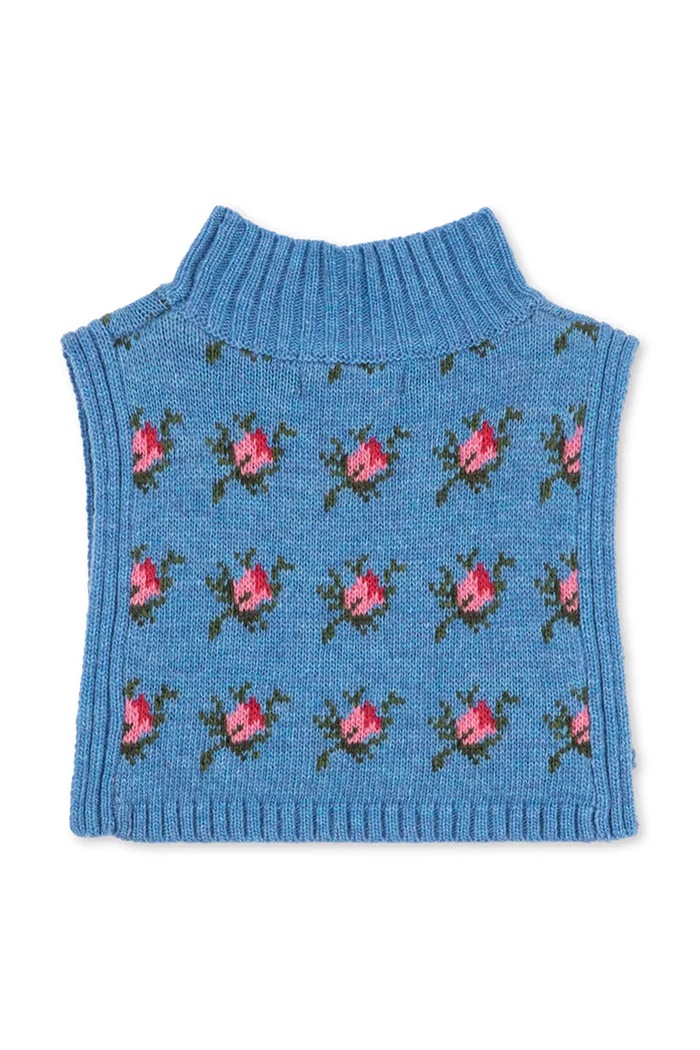 Konges Sløjd Cjevasti šal za djecu s vunom BELOU NECKWARMER KS105909.9BY2 plava AW26