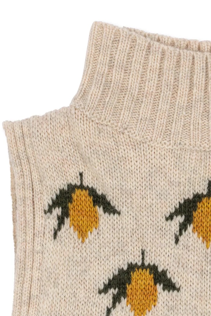 Konges Sløjd Komin dziecięcy z wełną BELOU NECKWARMER KS105909.9BY2 beżowy AW26