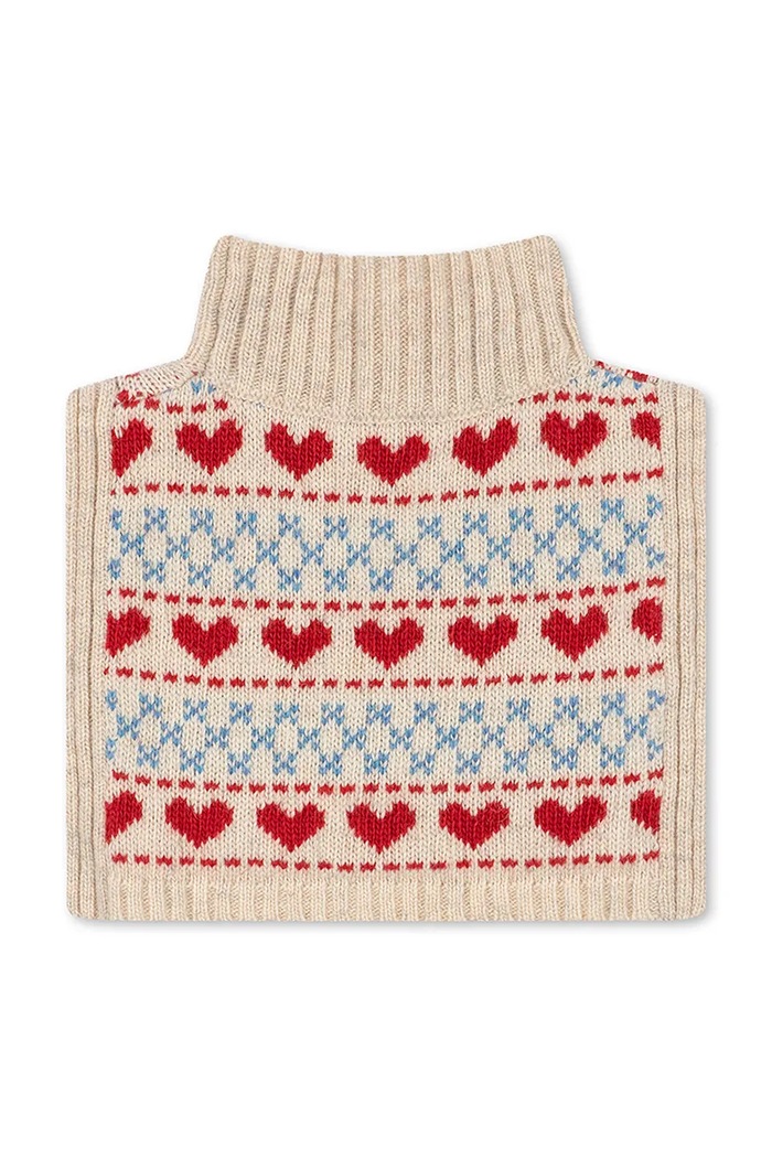 Konges Sløjd Komin dziecięcy z wełną BELOU NECKWARMER KS105909.9BY2 beżowy AW26
