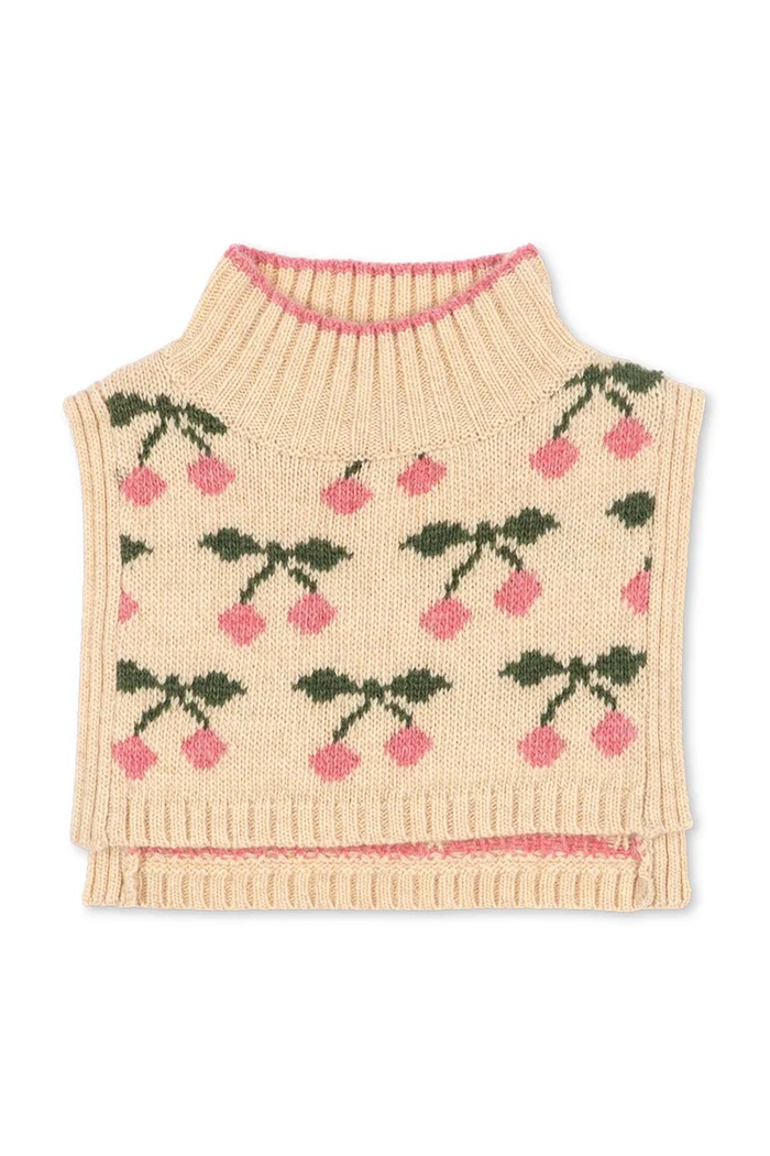Konges Sløjd Cjevasti šal za djecu s vunom BELOU NECKWARMER bež KS105909.9BY2