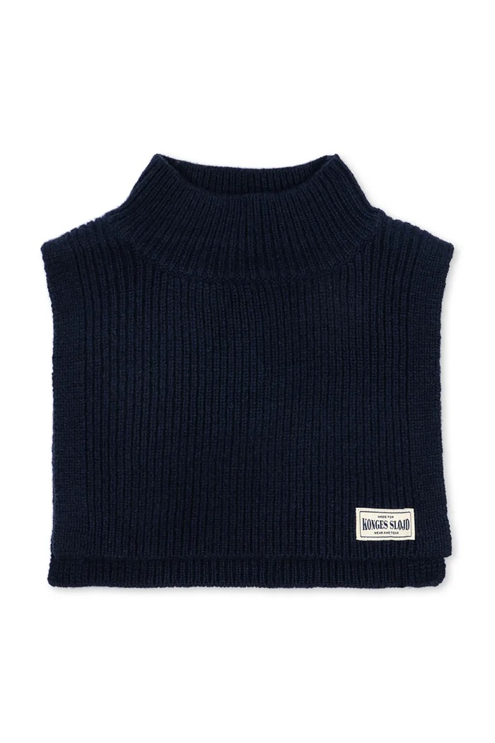 Konges Sløjd Komin dziecięcy wełniany BASIL NECKWARMER granatowy KS105697.9BY2