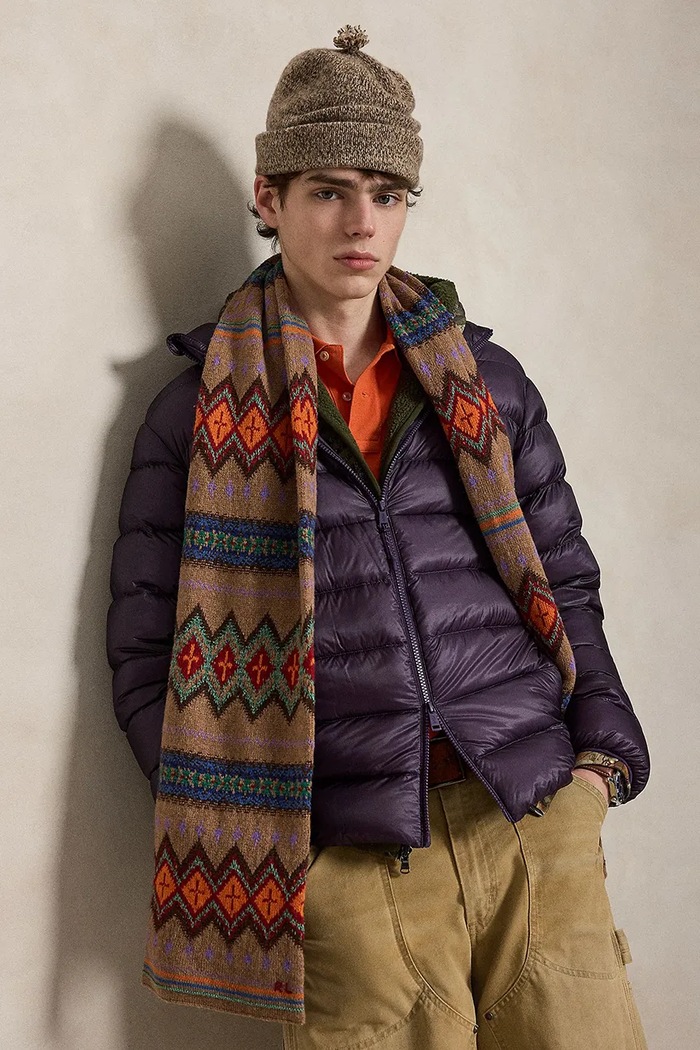 Аксессуары Polo Ralph Lauren Шарф с шерстью для мужчин 449P20252001 бежевый