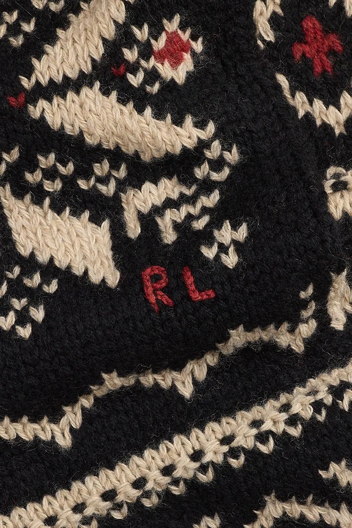 Polo Ralph Lauren Szalik męski z wełną 449P20292 czarny AW26