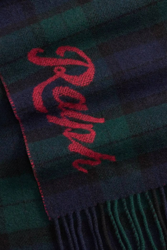 Polo Ralph Lauren szalik męski wełniany 449P20247 granatowy AW26