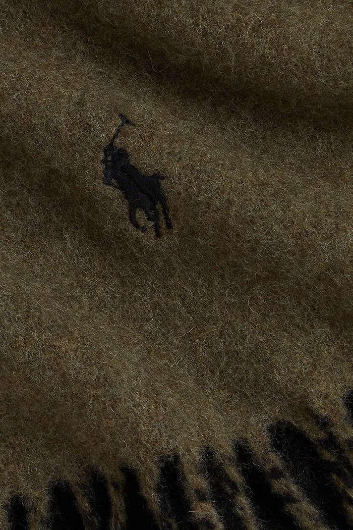 Polo Ralph Lauren szalik męski z wełną 449P02046 zielony AW26