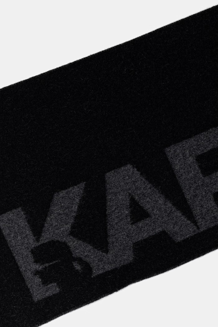 Аксессуары Karl Lagerfeld шарф для мужчин с шерстью 564137.805001 чёрный