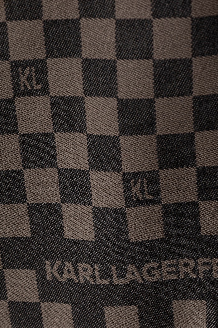 Karl Lagerfeld κασκόλ ανδρικό με μαλλί 564131.805001 καφέ AW26