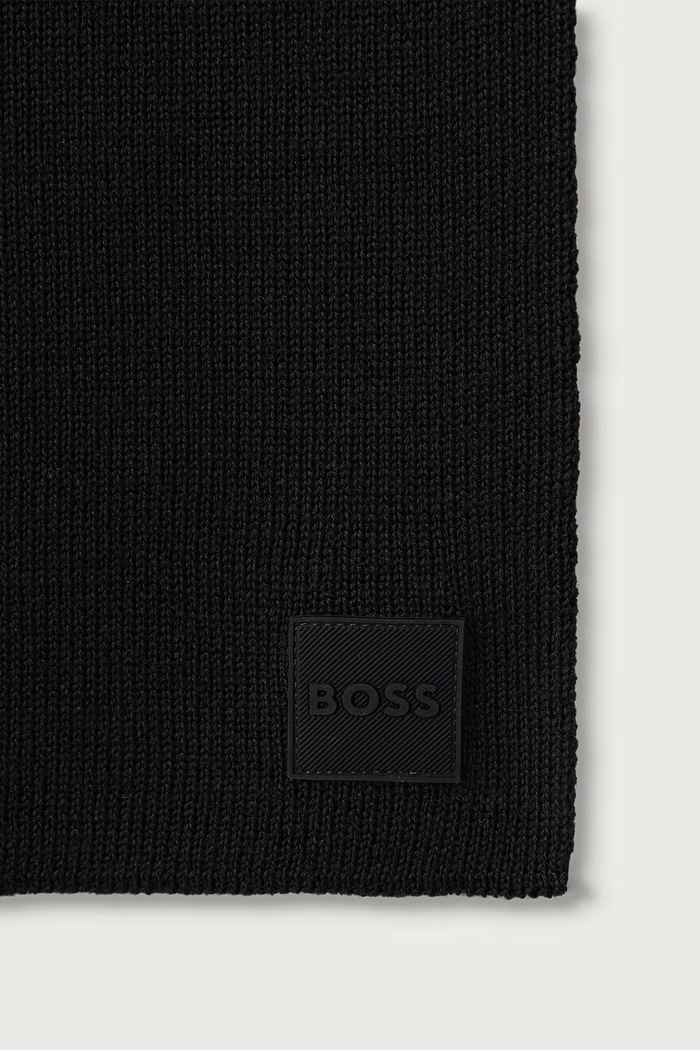 Dodatki BOSS Orange Šal moški z volno Foxon_Scarf 50569492 črna