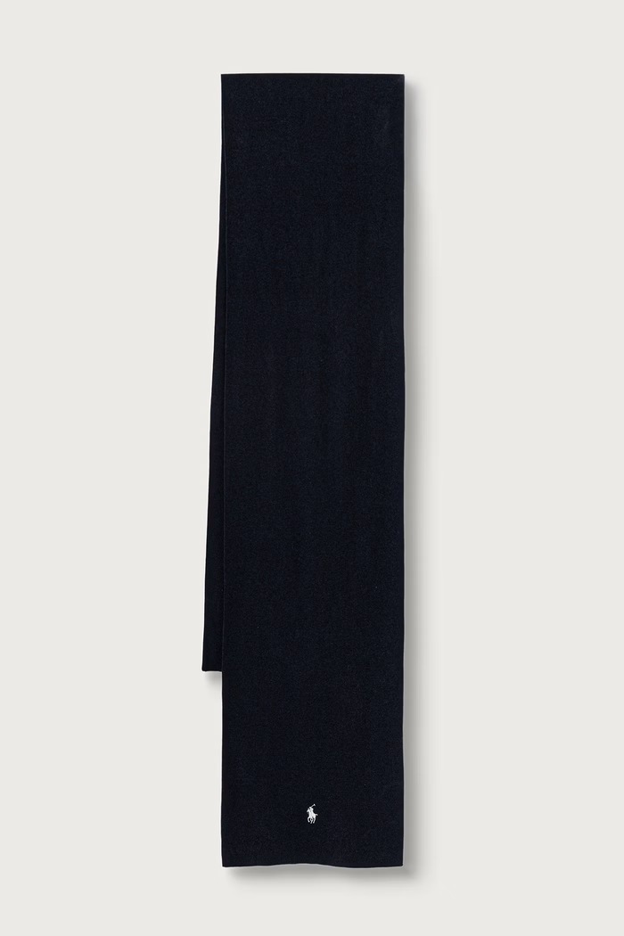 Polo Ralph Lauren szalik męski bawełniany granatowy 710B28863