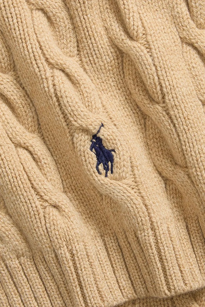 Polo Ralph Lauren Szalik męski wełniany 710B23669 brązowy AW26