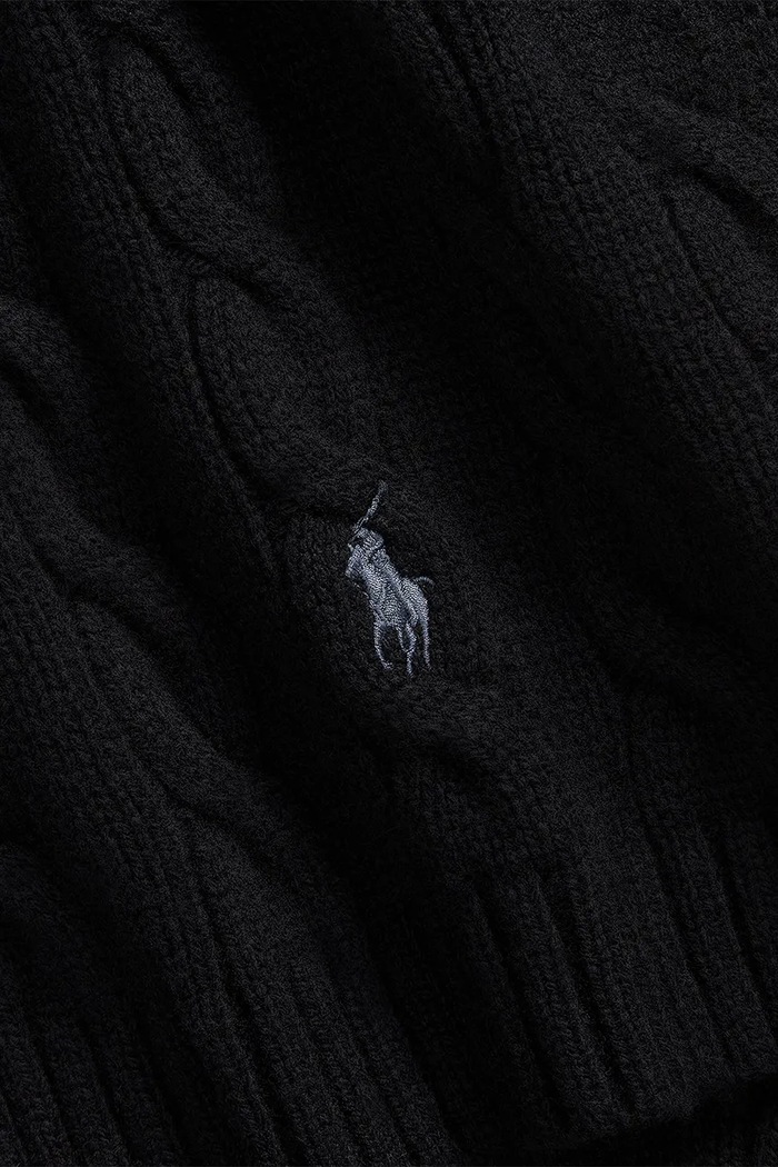 Polo Ralph Lauren Szalik męski wełniany 710B23669 czarny AW26