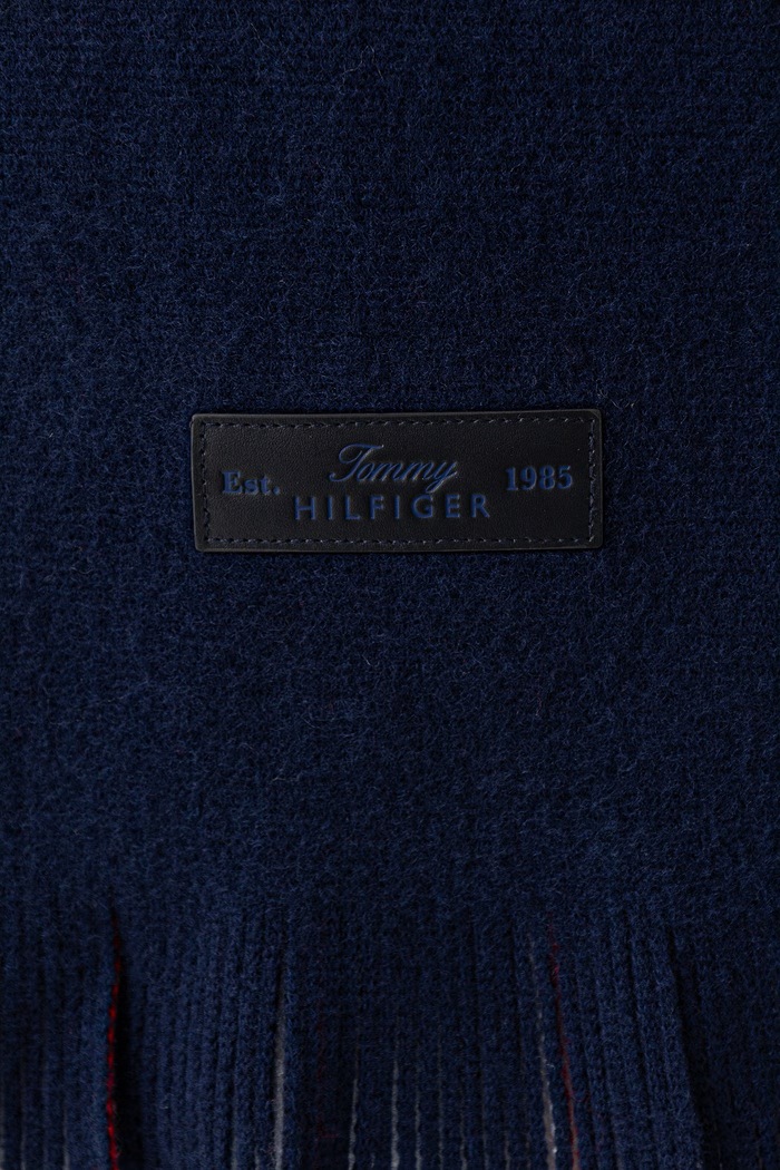 Tommy Hilfiger Κασκόλ ανδρικό μάλλινο AM0AM14707 σκούρο μπλε AW26