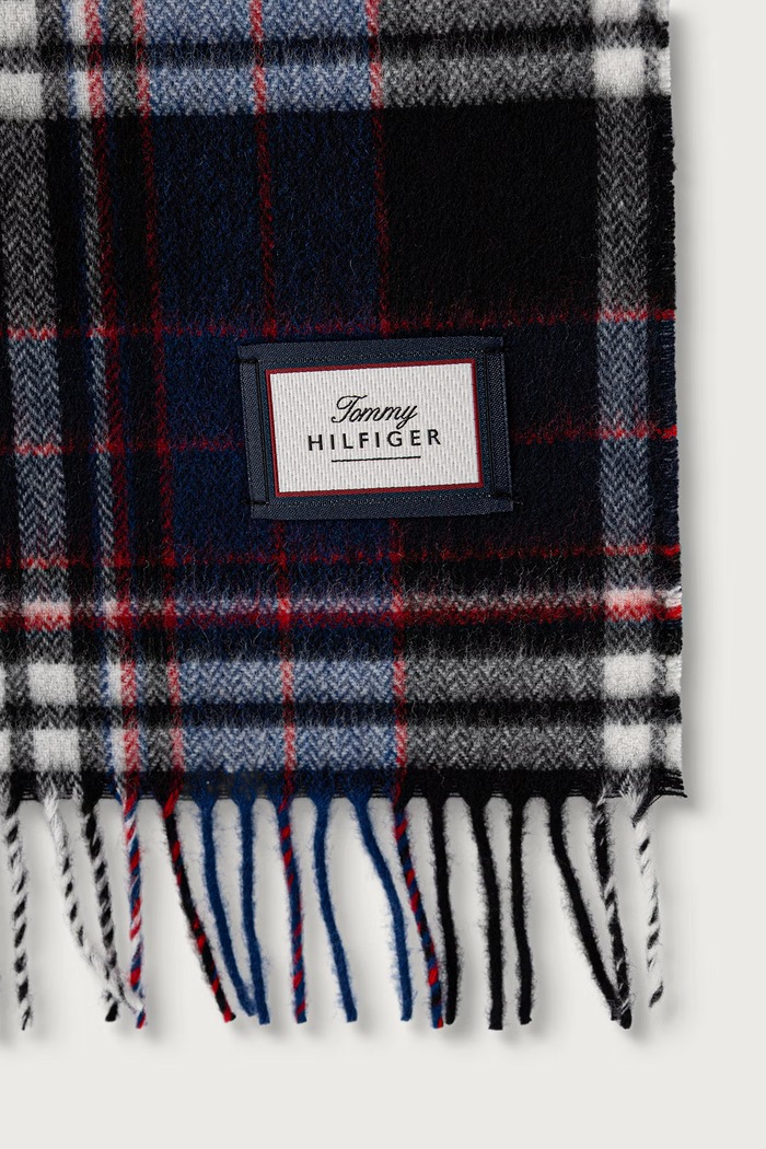 Tommy Hilfiger Szalik męski wełniany AM0AM14577 czarny AW26