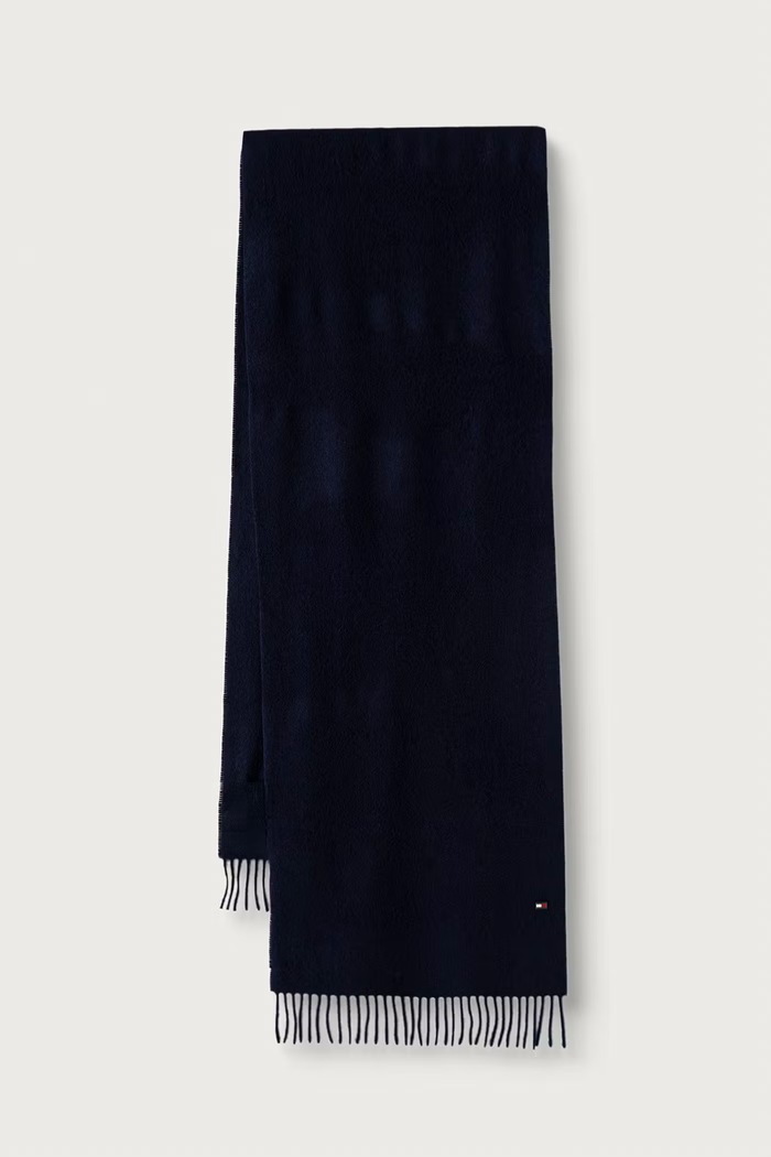 Tommy Hilfiger szalik męski kaszmirowy granatowy AM0AM14576