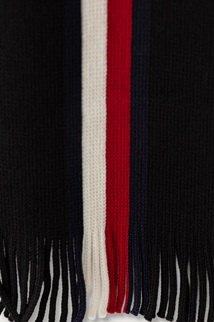 Tommy Hilfiger Κασκόλ ανδρικό με μαλλί AM0AM14575 μαύρο AW26