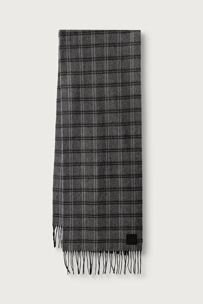 Calvin Klein Шал дамски от вълна сив LV04D8115G