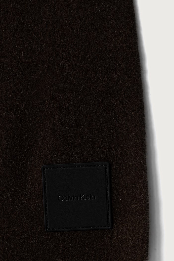 Calvin Klein Шал мъжки от вълна LV04D8110G кафяв AW26