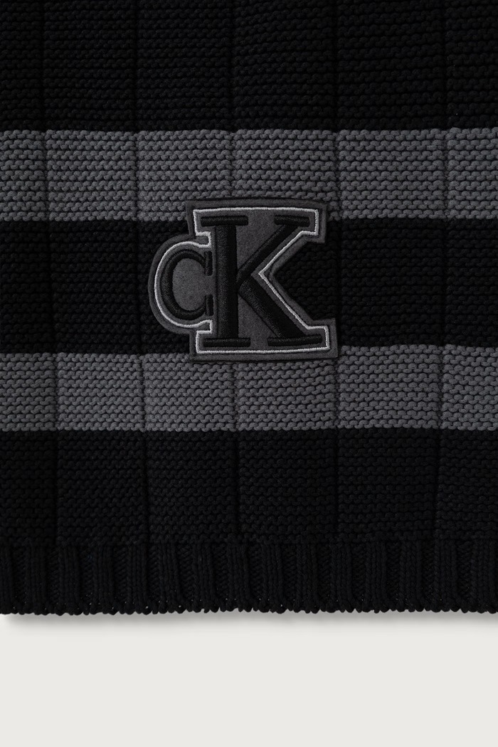 Doplňky Calvin Klein Šála pánská s bavlnou LV04D8099G černá