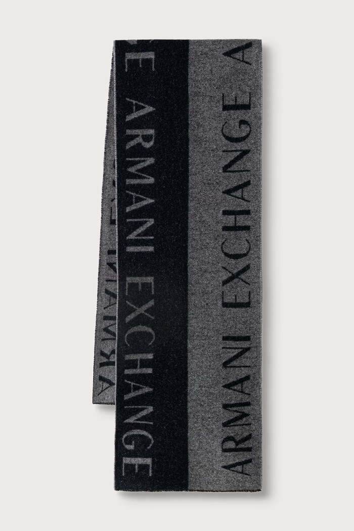 Armani Exchange Šal moški z volno mornarsko modra XM001715.AF17471