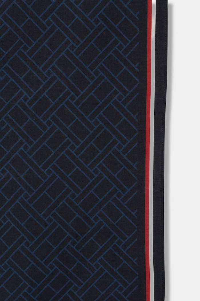 Tommy Hilfiger šatka pánska bavlnená AM0AM14480 tmavomodrá AW26