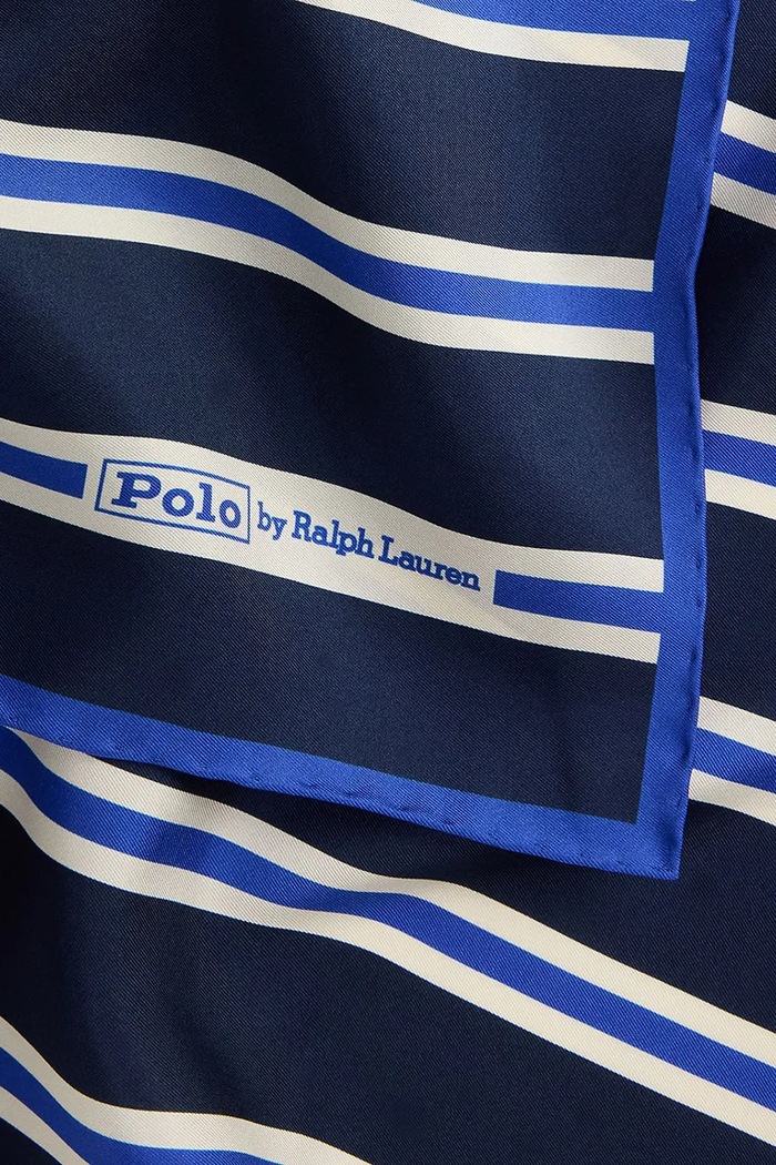 Akcesoria Polo Ralph Lauren apaszka męska jedwabna 712B18723 granatowy