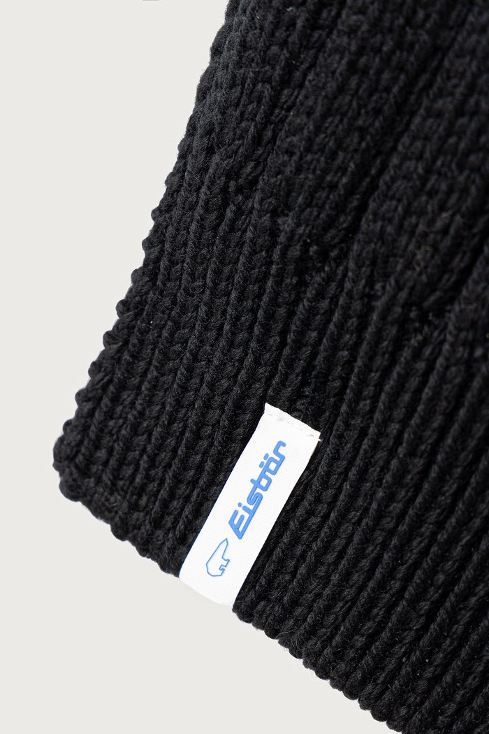 Eisbar Szalik z wełną merino Ayo Scarf E31075 czarny AW26