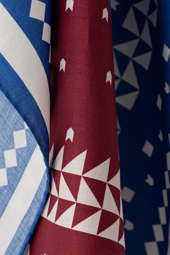 Akcesoria Café Kitsuné Bandana apaszka bawełniana CRUAT00WB0053 niebieski