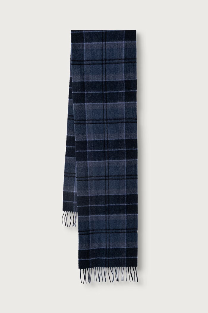 Barbour Szalik wełniany granatowy USC0405
