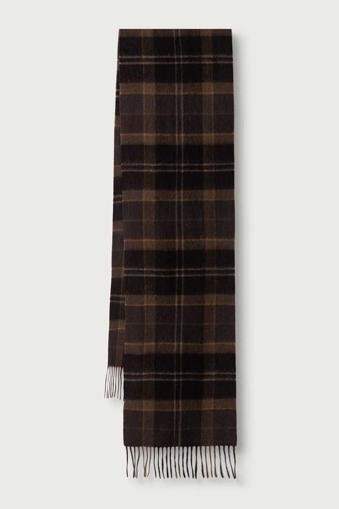 Barbour Szalik wełniany brązowy USC0405
