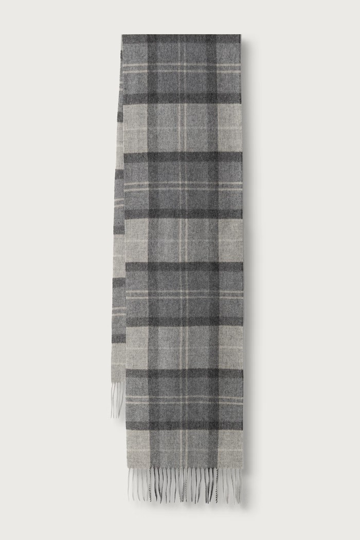 Barbour Szalik wełniany szary USC0405