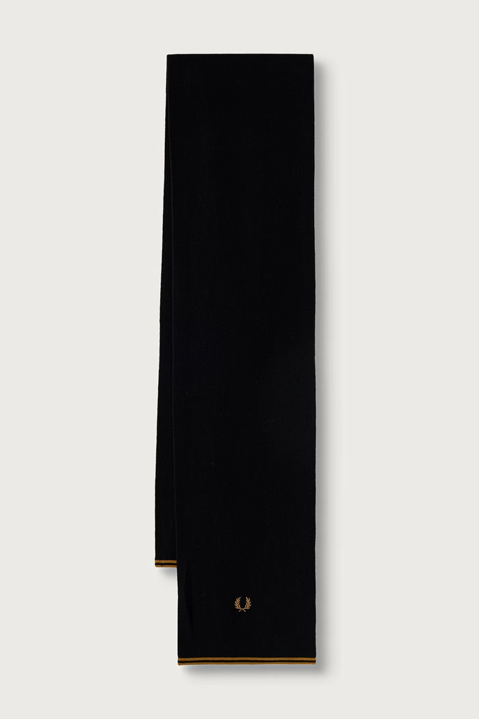 Fred Perry szalik z wełną czarny C3319.U12