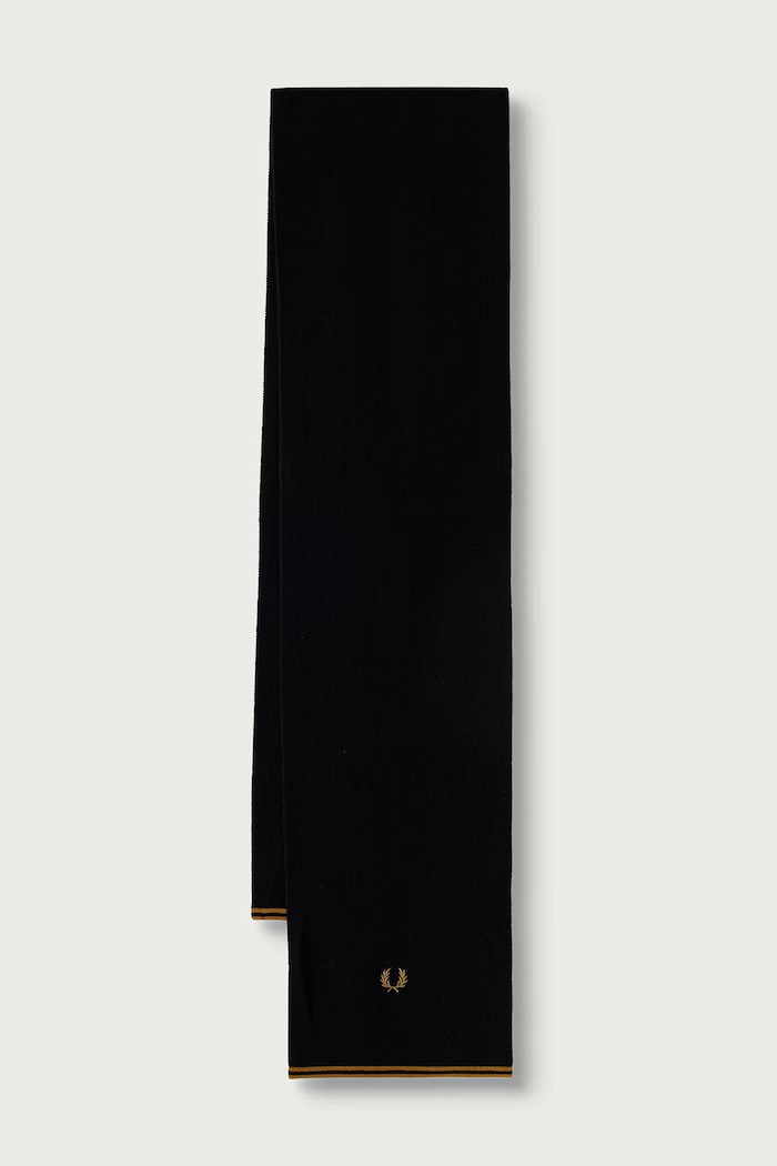 Fred Perry szalik z wełną czarny C3319.U12