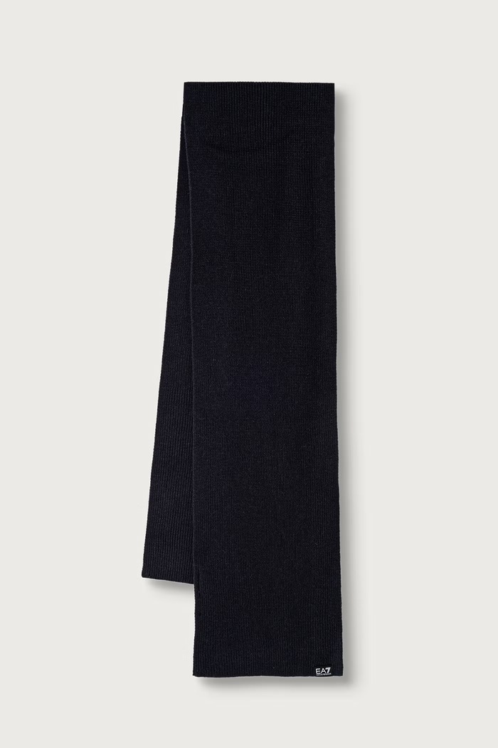 EA7 Emporio Armani Szalik z wełną granatowy AF29587.7X000311