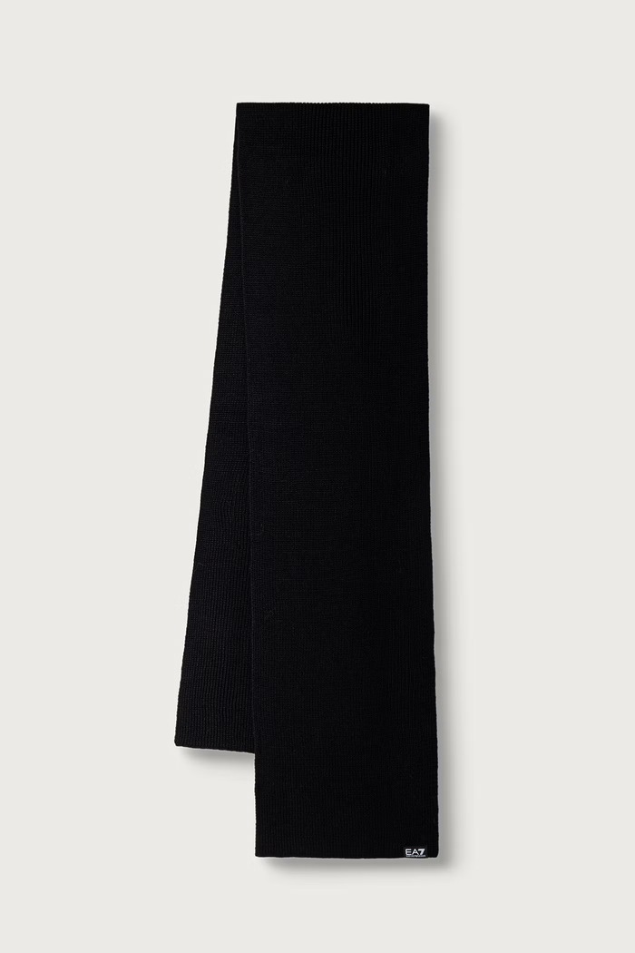 EA7 Emporio Armani Szalik z wełną czarny AF29587.7X000311