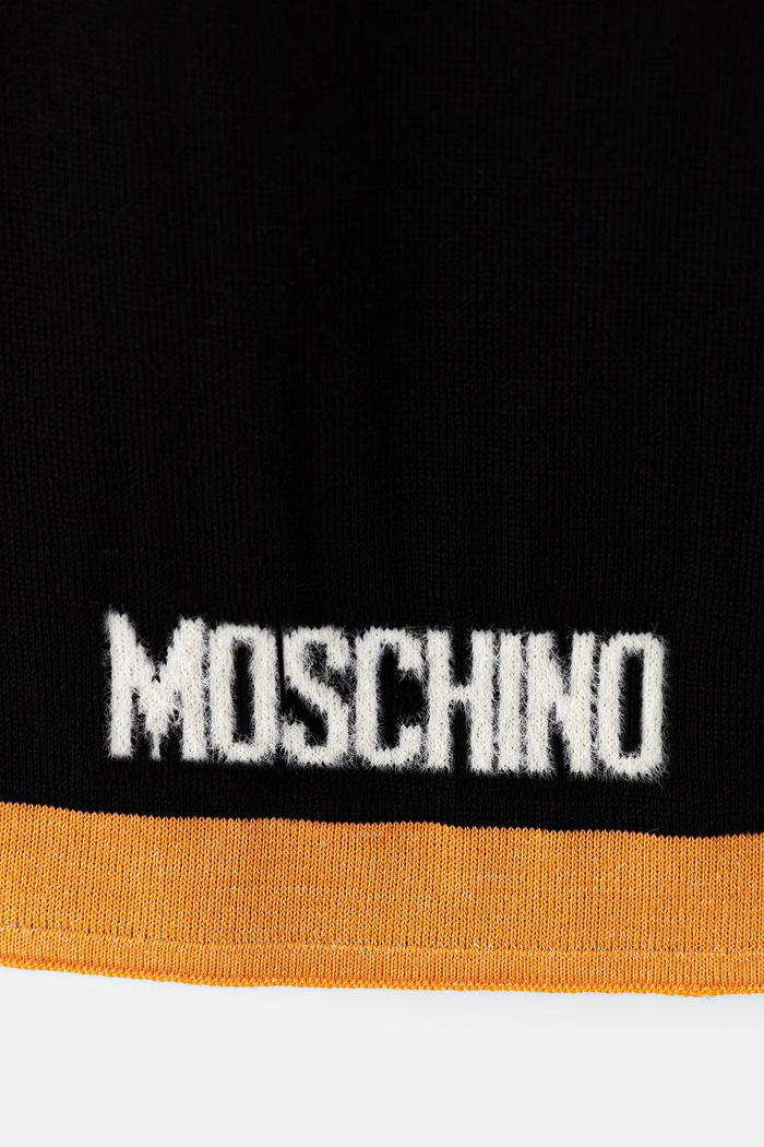 Akcesoria Moschino szalik z wełną M3463.30850 czarny