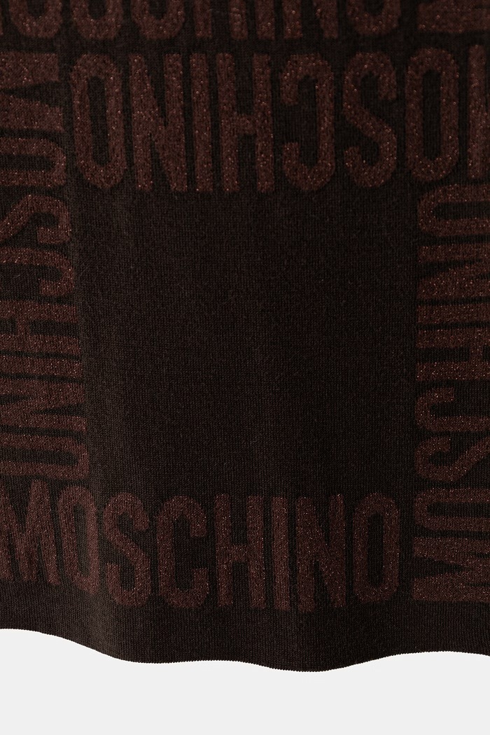 Moschino szalik z wełną M3476.30623 brązowy AW26