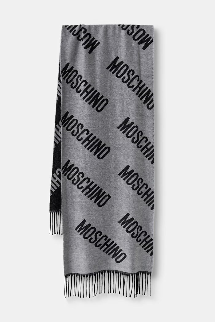 Moschino szalik wełniany szary M5873.50234