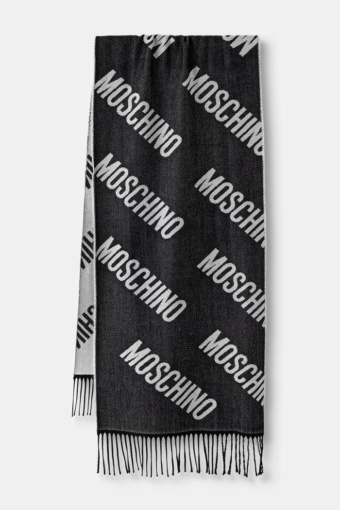 Moschino szalik wełniany czarny M5873.50234