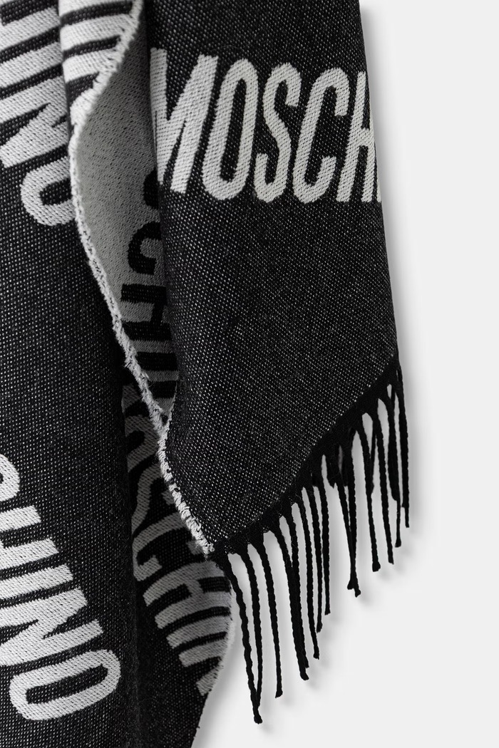 Akcesoria Moschino szalik wełniany M5873.50234 czarny