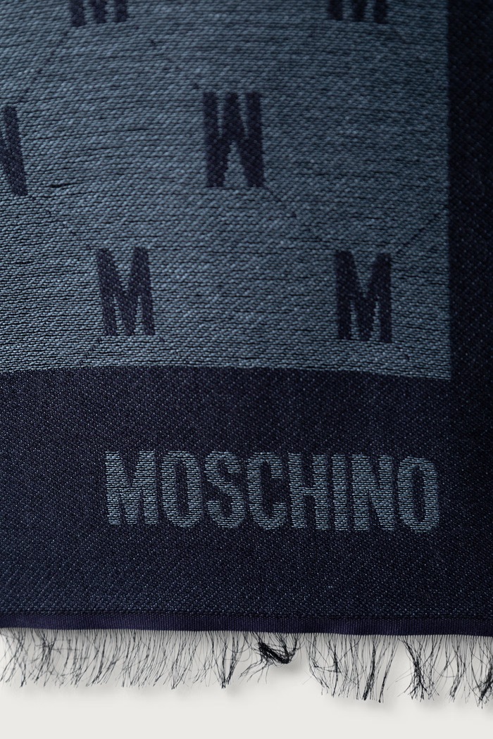 Akcesoria Moschino Szalik z dodatkiem wełny M5912.50250 granatowy