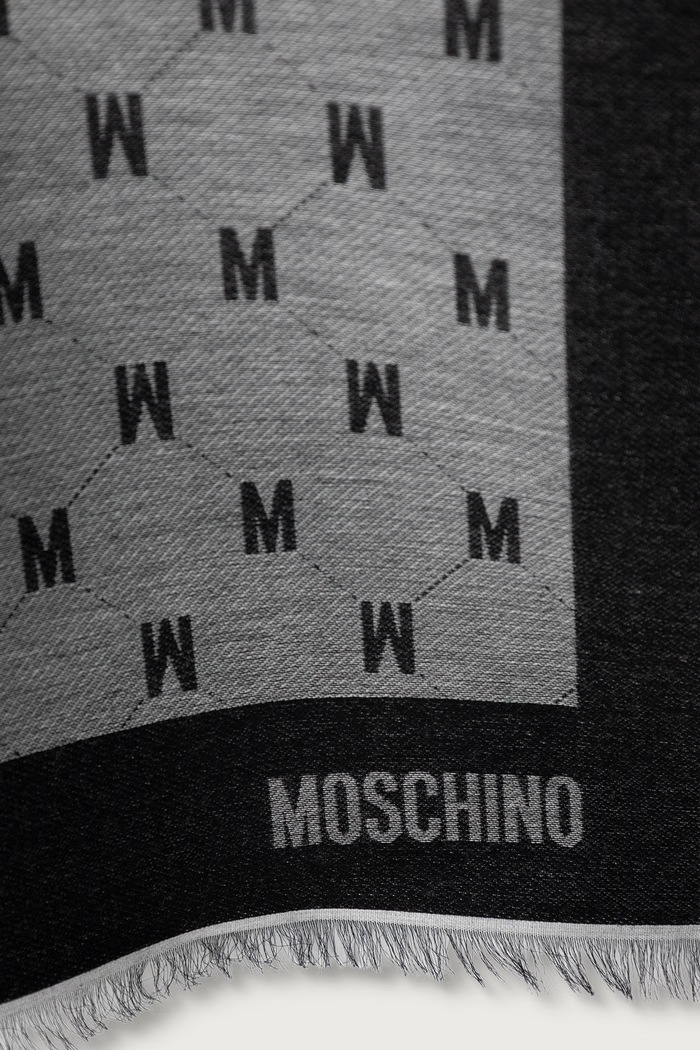 Akcesoria Moschino Szalik z dodatkiem wełny M5912.50250 czarny