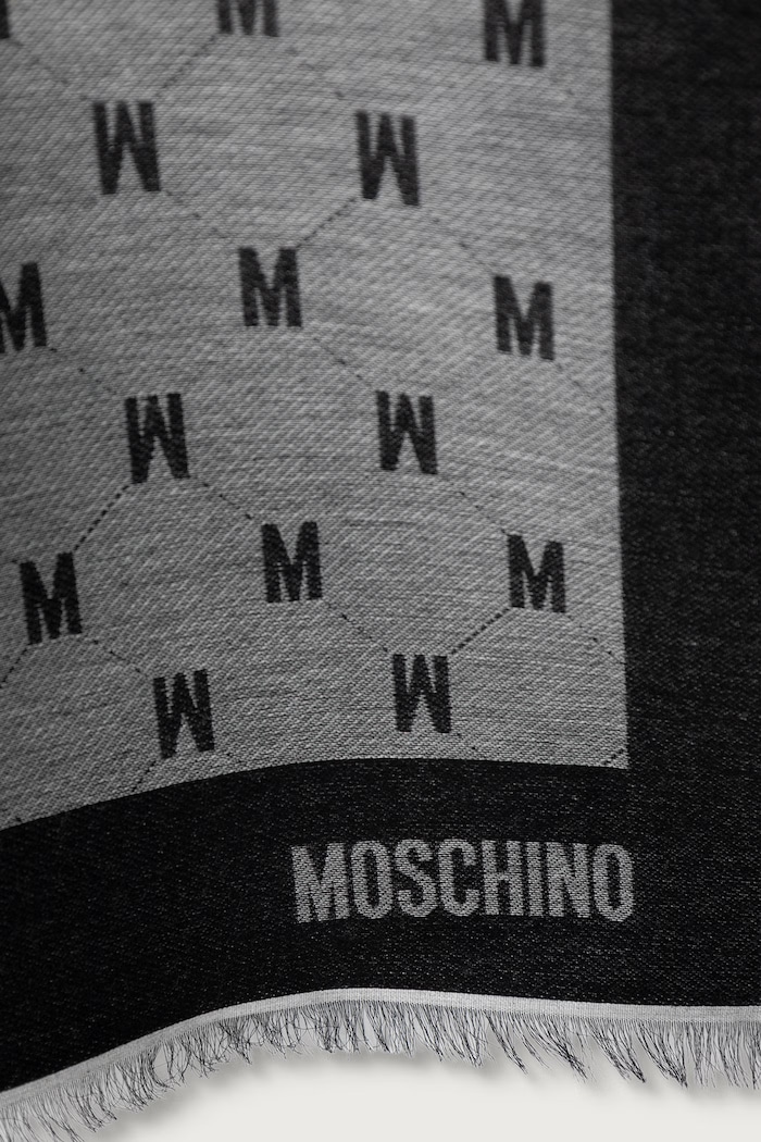 Akcesoria Moschino Szalik z dodatkiem wełny M5912.50250 czarny