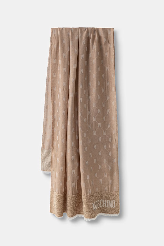 Moschino szalik beżowy M3455.30849