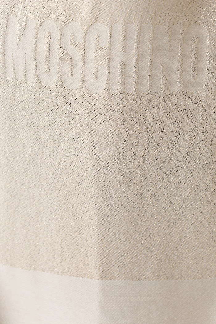 Akcesoria Moschino szalik z wełną M3454.30848 beżowy