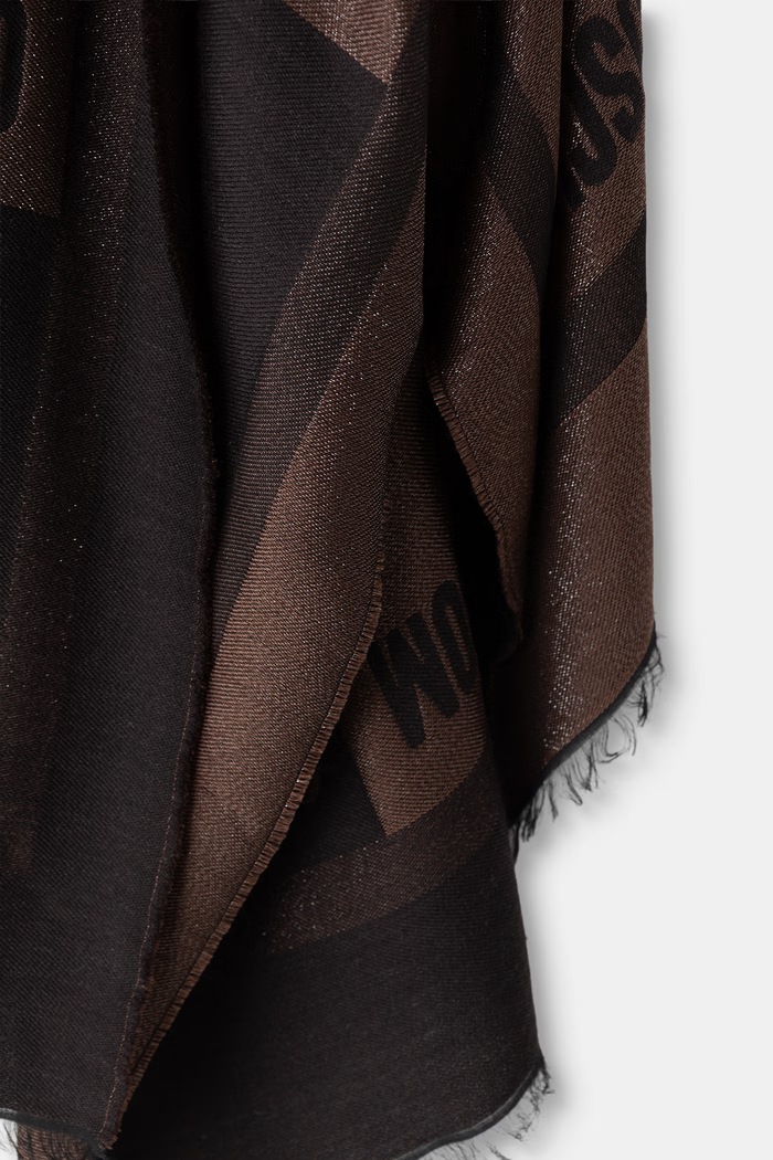 Akcesoria Moschino szalik z wełną M3454.30848 brązowy